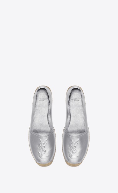 monogram espadrille in metalized lambskin